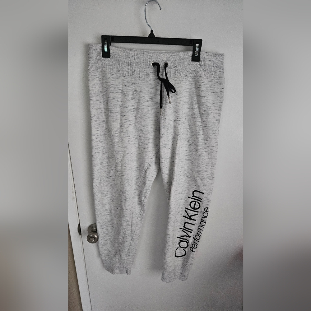 Calvin Klein Gray Performance Joggers Size Large Womens Activewear